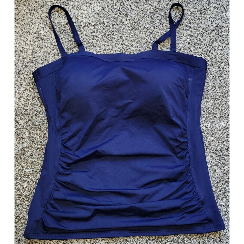 Lands' End Women's Deep Blue One Piece Swim Top
